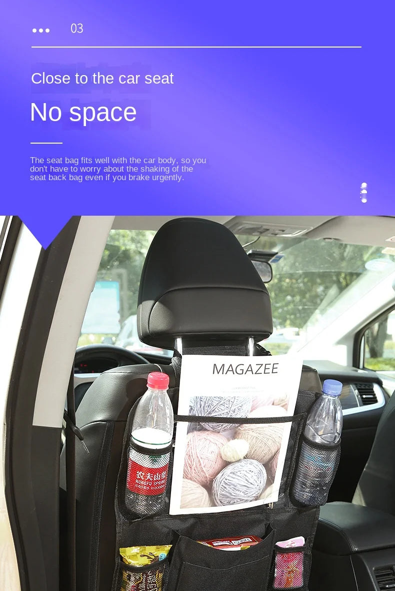 Car Backseat Organizer with Touch Screen Tablet Holder Auto Storage Pockets Cover Car Seat Back Protectors Car Accessories