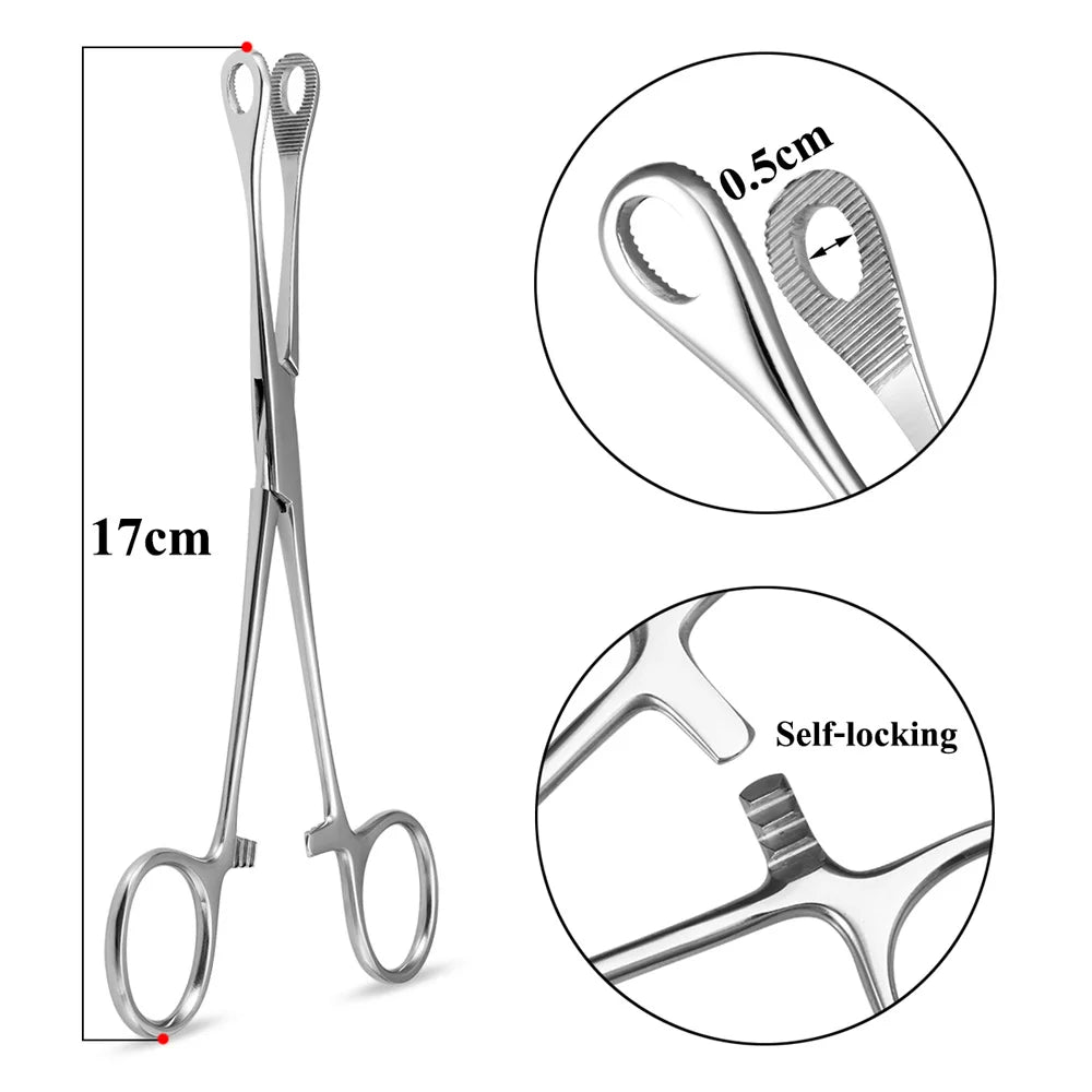 1pc Piercing Tattoo Clamp Surgical Steel Piercing Pliers Tools Dermal Anchor Hemostat Forceps Punchers Setpum Catilage Belly Lip