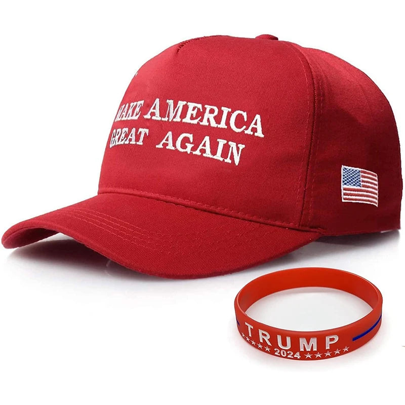 Make America Great Again Slogan Trump Republican Baseball Cap 2024 Republican Embroidered Hat Wholesale 45-47 Baseball Cap