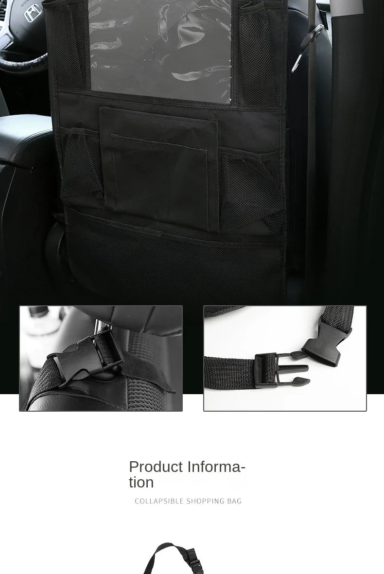 Car Backseat Organizer with Touch Screen Tablet Holder Auto Storage Pockets Cover Car Seat Back Protectors Car Accessories