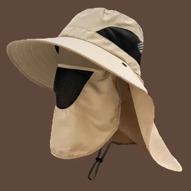 Summer Sun Hats UV Protection Outdoor Hunting Fishing Cap for Men Women Hiking Camping Visor Bucket Hat Removable Fisherman Hat