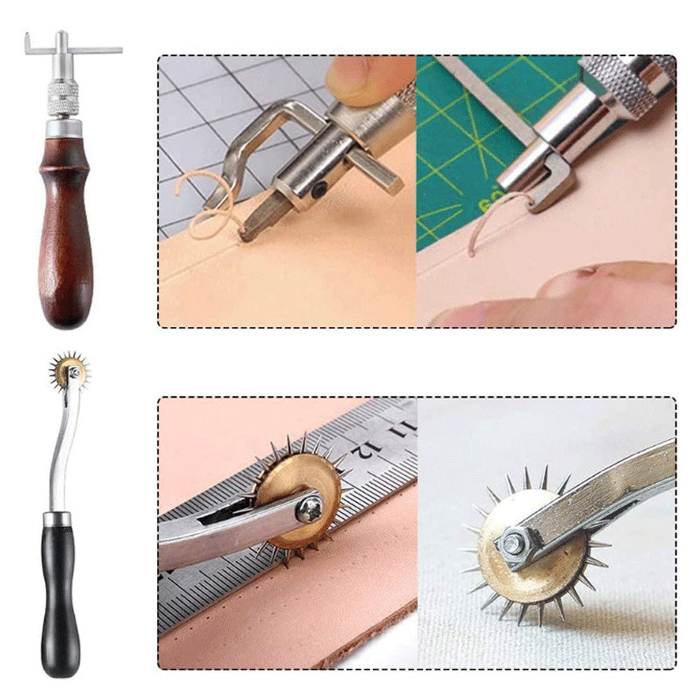 Grooving Machine Diamond Chopping Leather Craft Combination Set