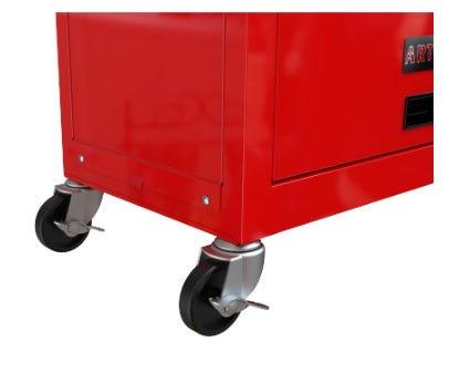 High Capacity Rolling Tool Chest With Wheels And Drawers, 8-Drawer Tool Storage Cabinet--RED