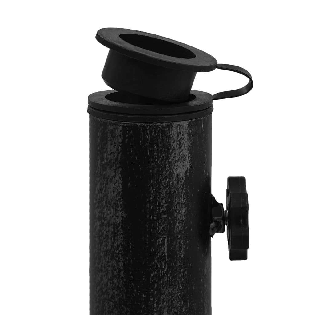 vidaXL Umbrella Base Black 18.5"x18.5"x13" Cast Iron