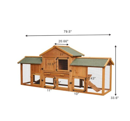 79.5-inch Oversized Rabbit Cage