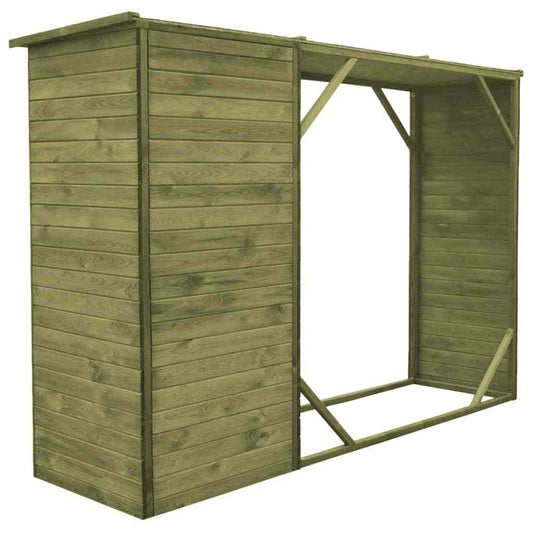 vidaXL Garden Firewood Tool Storage Shed Pinewood 253x80x170 cm