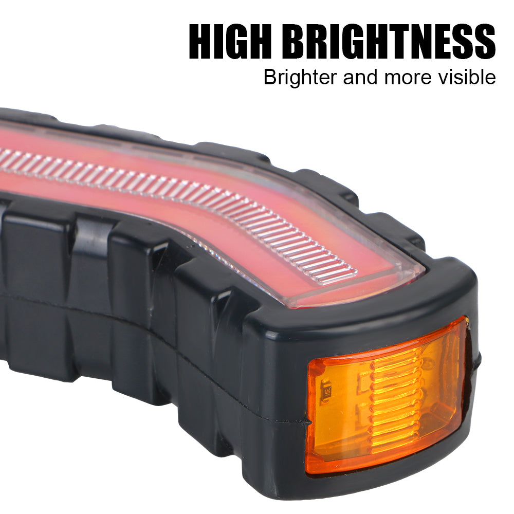 LED Side Marker Lights 12V 24V 2 Pcs Waterproof Flowing Water Effect Turn Signal Lamp Universal For Truck Trailer Lorry