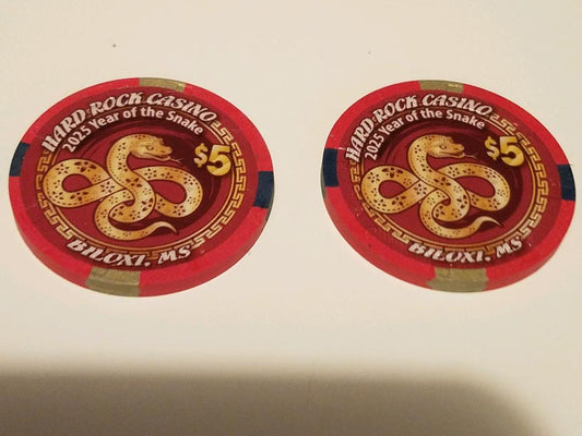 Biloxi Casino Chip yr Of The Snake 2025 Un-Circulated