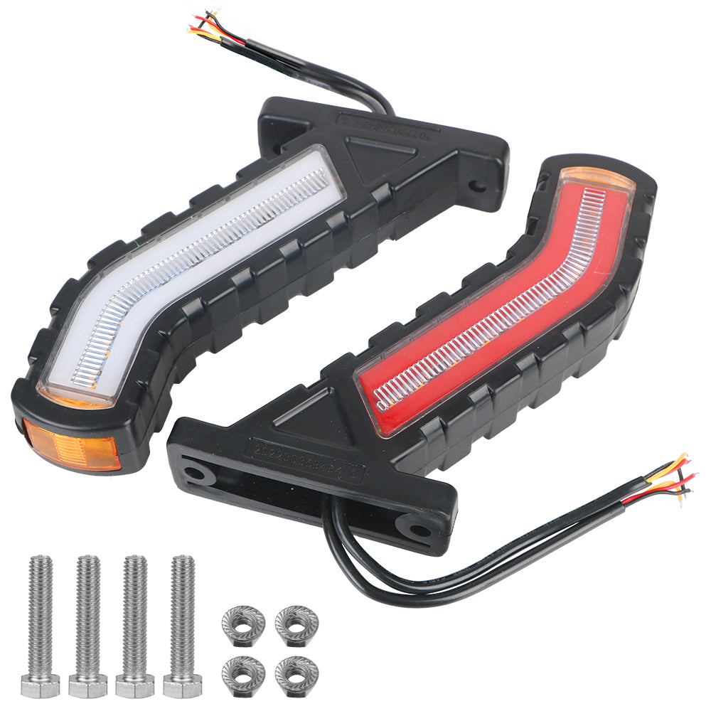 LED Side Marker Lights 12V 24V 2 Pcs Waterproof Flowing Water Effect Turn Signal Lamp Universal For Truck Trailer Lorry